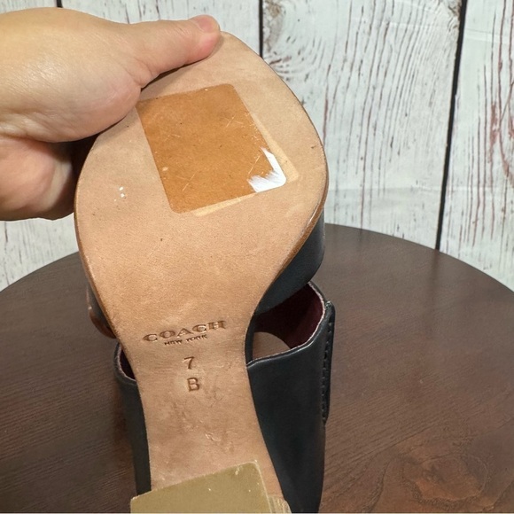 Black Leather Women's Mules - Picture 8 of 14